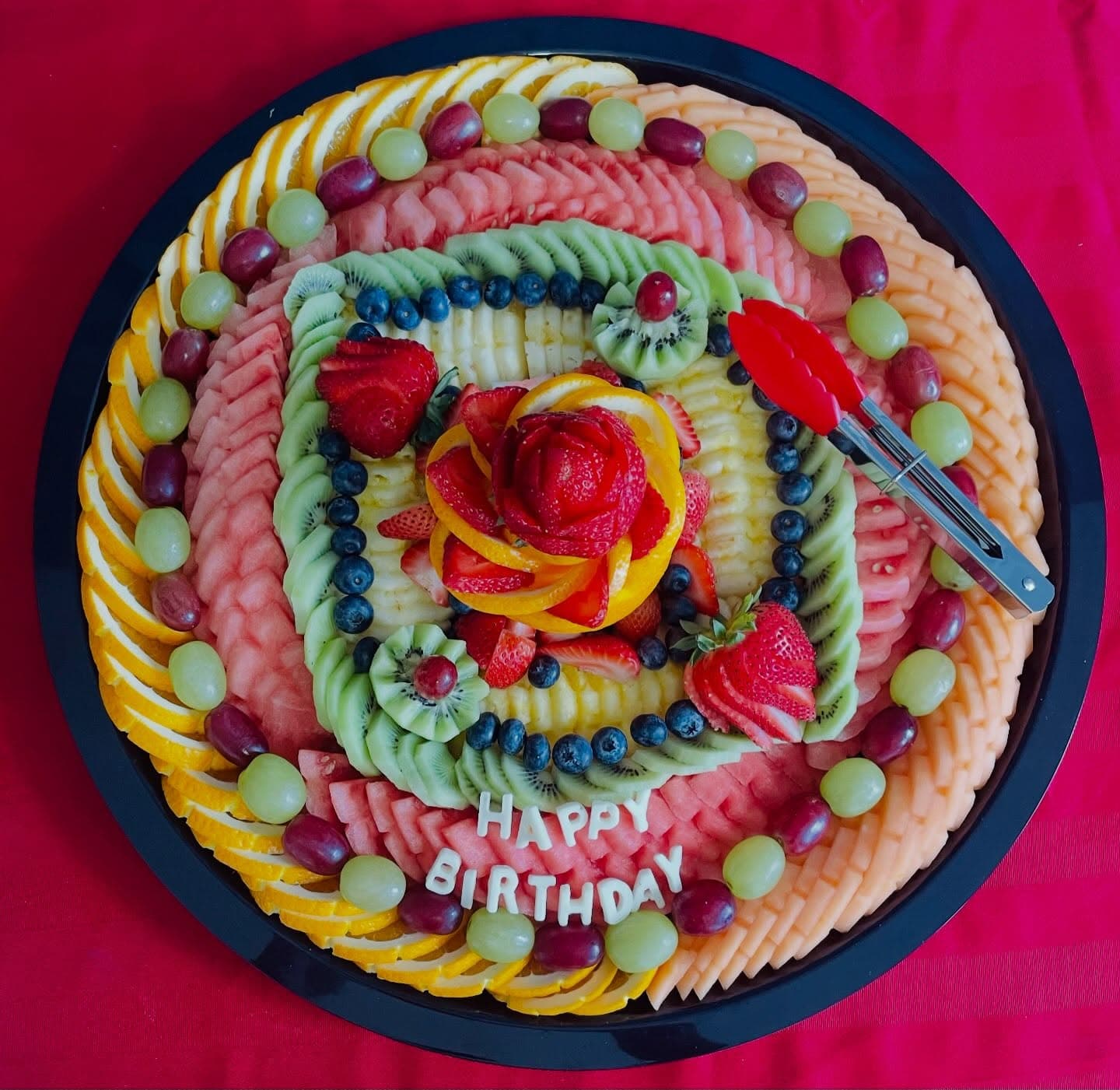 Birthday fruit platter by Hisna Gifts