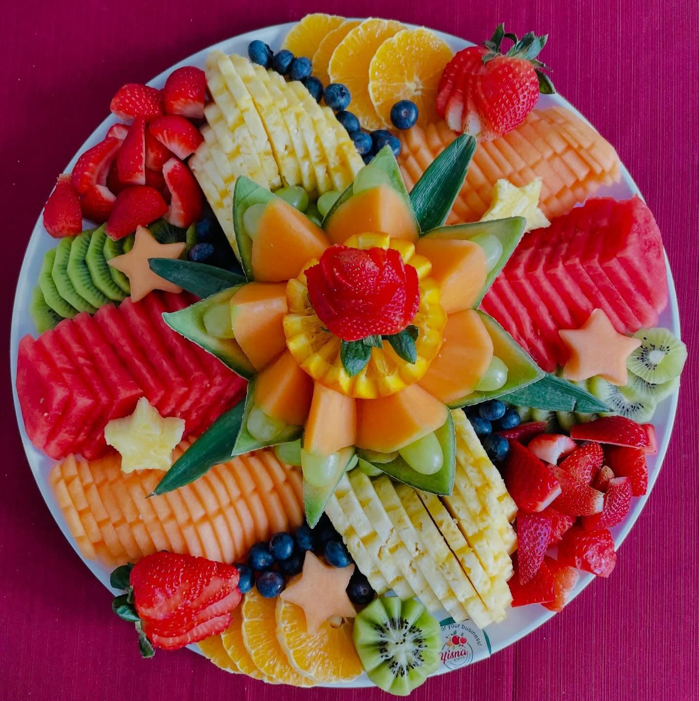 Exotic fruit arrangement by Hisna Gifts